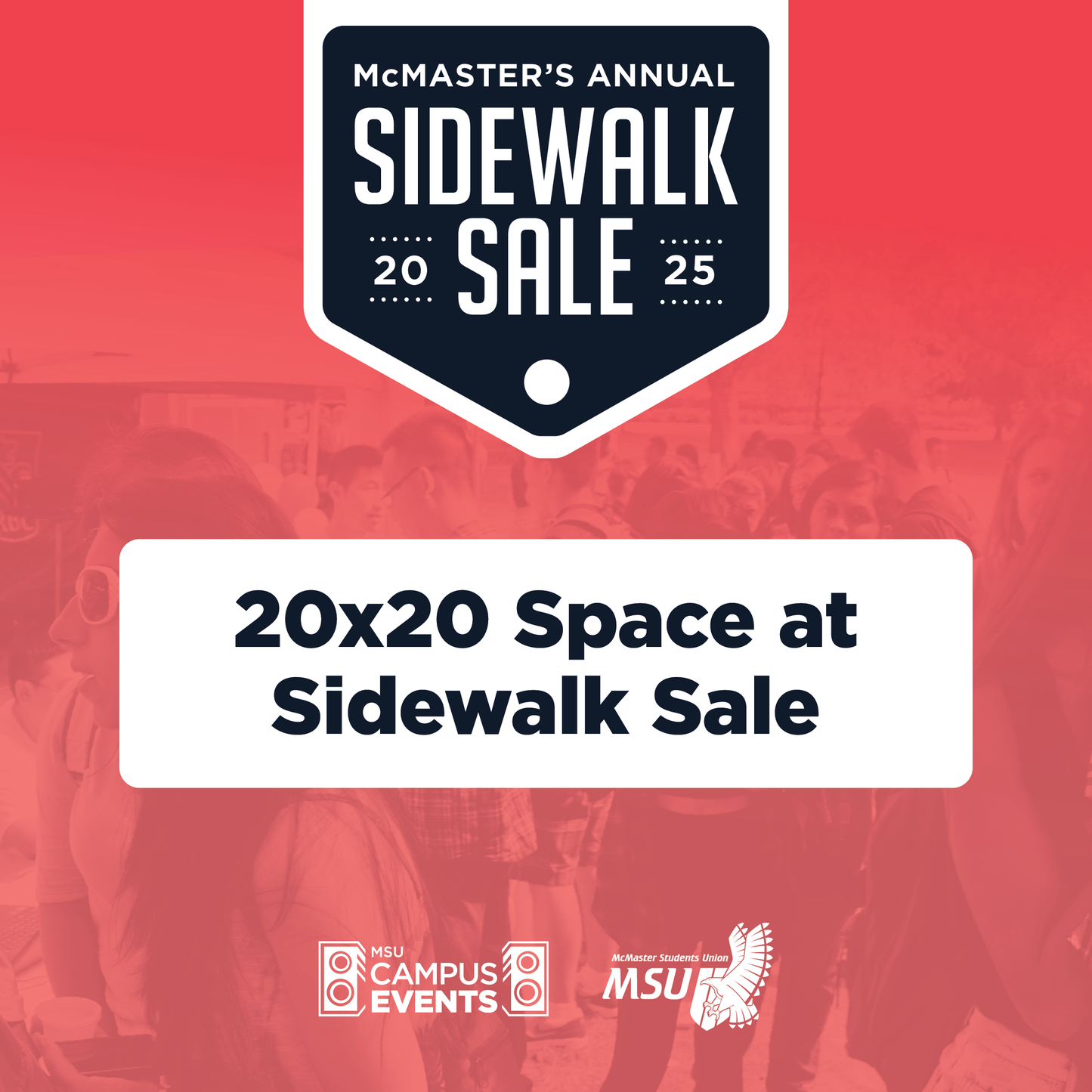 20x20 Space at Sidewalk Sale